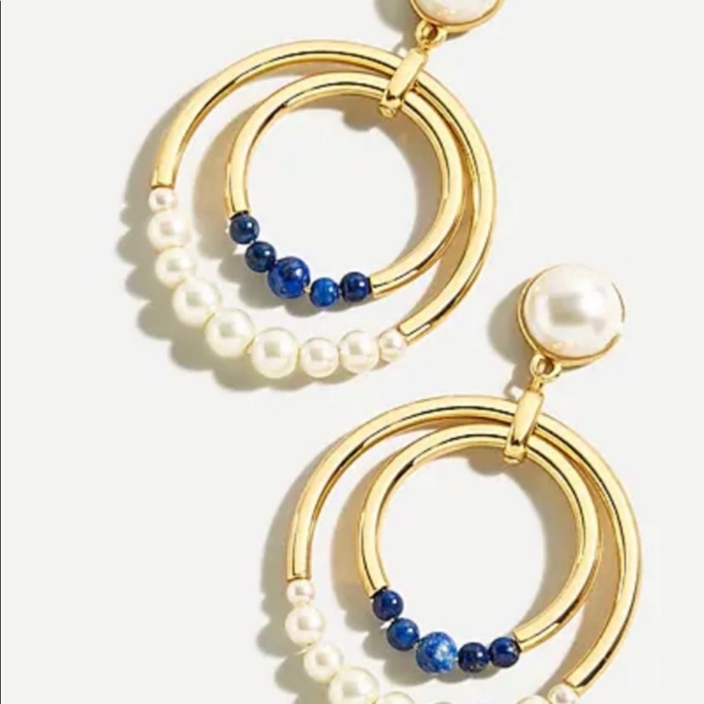 J. Crew seaport earrings NWT & bag